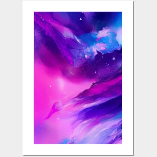 Blue Pink Purple Abstract Art - Marble Pattern - Marble Texture Posters and Art